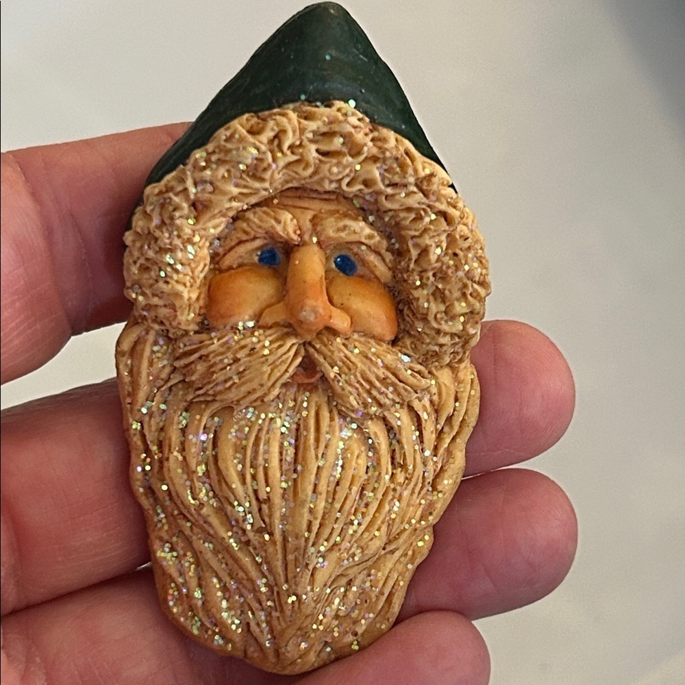 Vtg 1990s St. Nicholas Brooch Old World Style Christmas Santa Claus